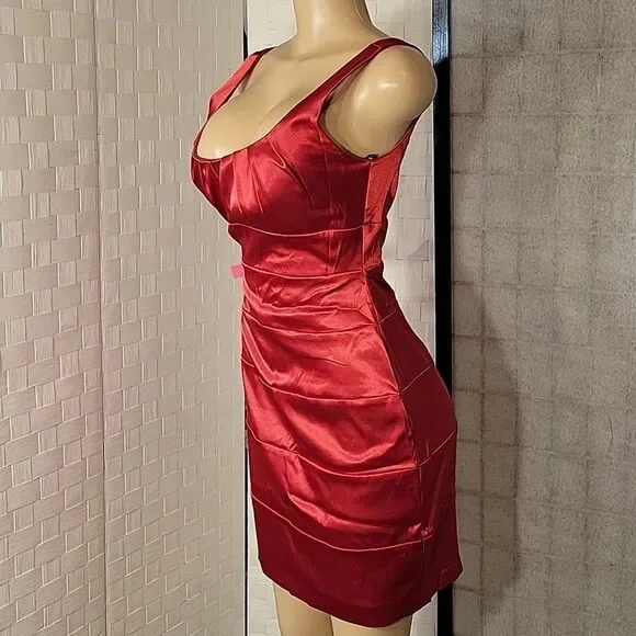 BISOU BISOU SQUARE NECKLINE SLEEVELESS PENCIL DRESS - Picture 6 of 13